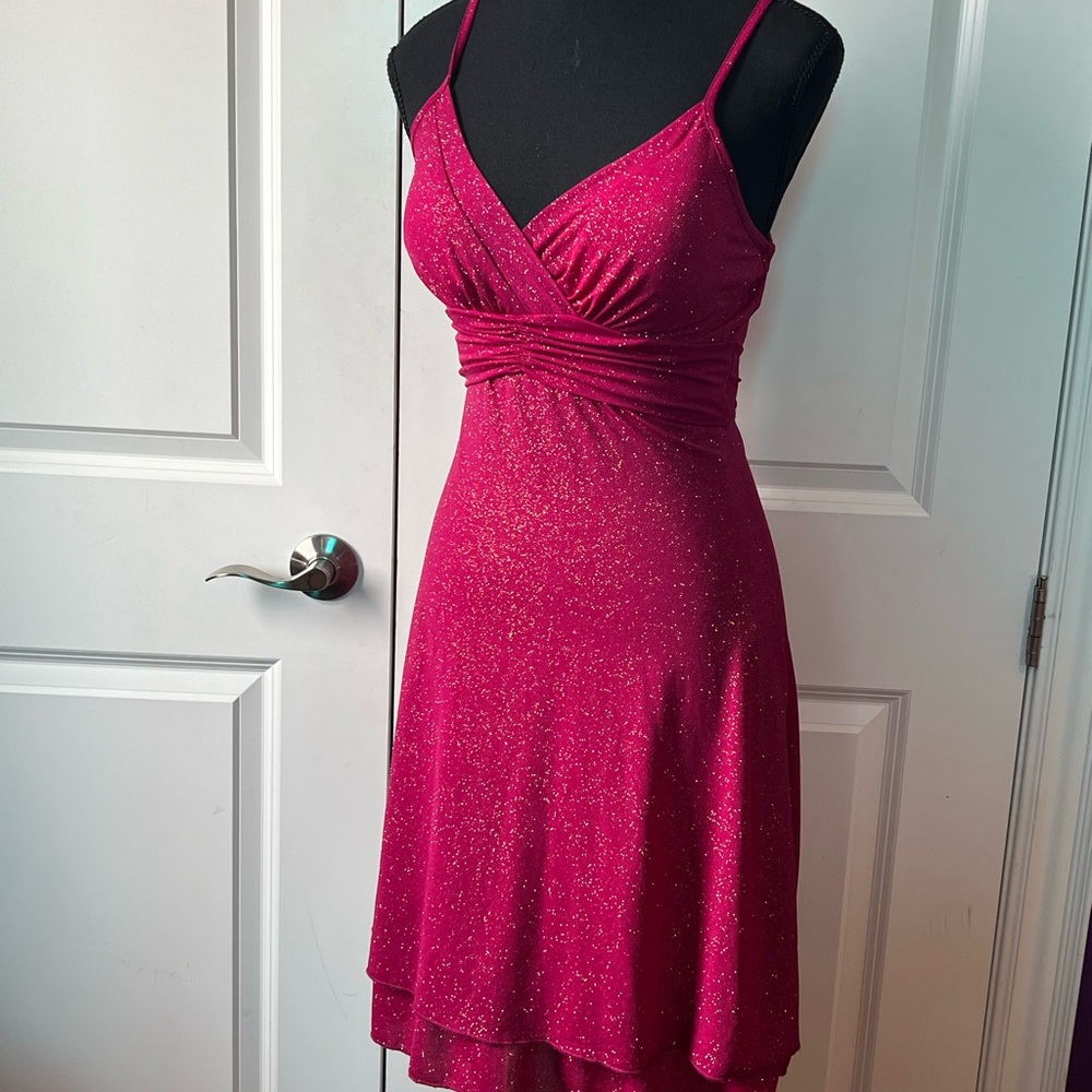 Elegant Pink Glitter Dress